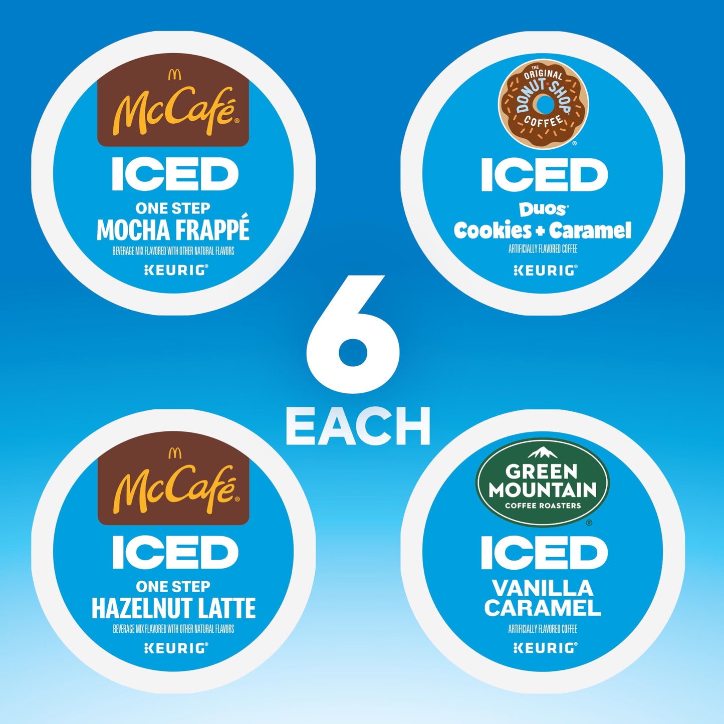 Keurig Iced Coffee, Single-Serve K-Cup Pods Variety Pack, 24 Count