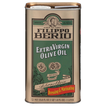 Filippo Berio Extra Virgin Olive Oil, 1 Liter Tin (33.8 Ounce)