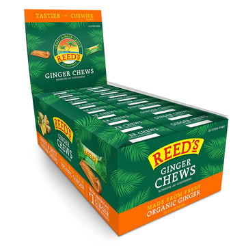 Reed'S All Natural Ginger Chews Chewy Ginger Candy - Sweet & Spicy Individually Wrapped Candy For Snacking, Upset Stomach & Morn