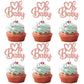 Gyufise 24 Pack Rose Gold Glitter Valentine Oh Baby Cupcake Toppers Valentine Day Cake Toppers Baby Shower Oh Baby Cupcake Picks