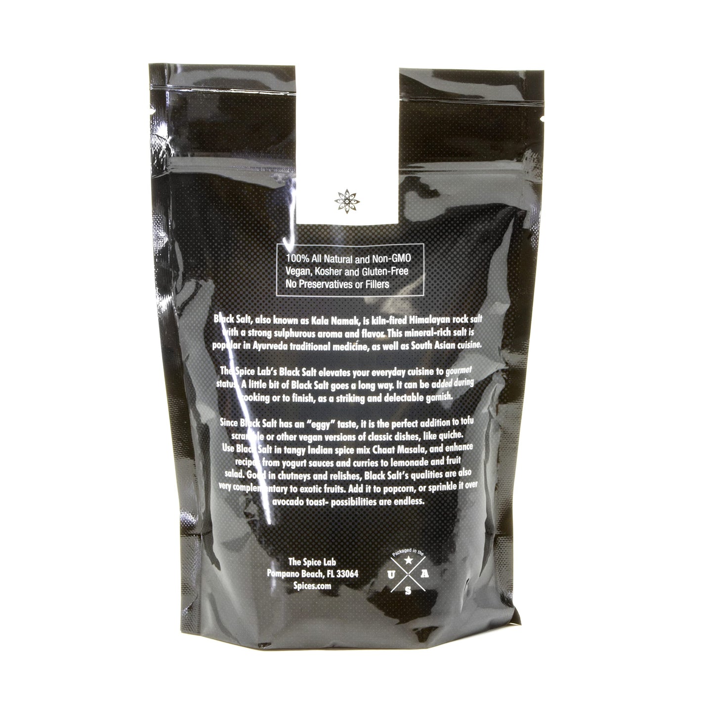The Spice Lab Kala Namak Black Salt - Indian Himalayan Black Salt - 1 Pound - Vegan Kala Namak Salt - Natural Indian Black Salt