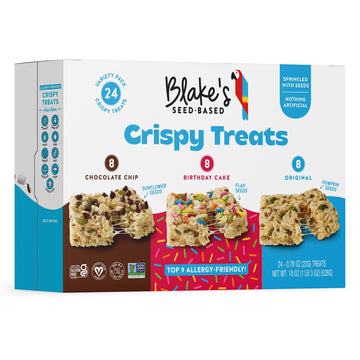 Blakes Seed Based Crispy Treats - Variety Pack (24 Count), Vegan, Gluten Free, Nut Free & Dairy Free, Healthy Snacks For Kids Or