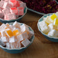 Çerez Pazari Turkish Delight Gift Box, Rose, Orange & Lemon Flavors, 8.1 Oz, Vegan Traditional Confectionery, Approx. 32 Pcs