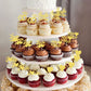 YCTHUNFISH Bridal Shower Cupcake Toppers, 36 Pack Glitter Diamond Ring Picks, Gold, Bamboo