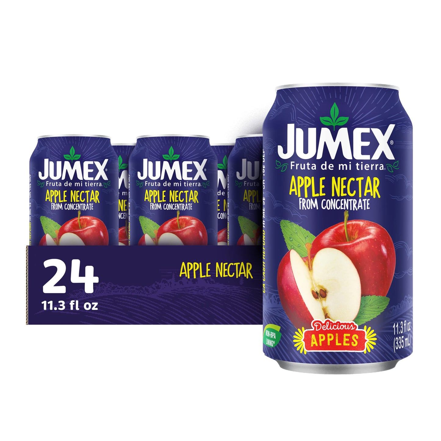 Jumex Apple Nectar | Recyclable Can With Non-Bpa Lining | 11.3 Fl Oz (Pack Of 24)