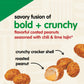 Snak Club Tajin Crunchy Peanuts, Nuts with Chili and Lime Seasoning, Mild, No Artificial Colors or Flavors, 4 oz Resealable Bags