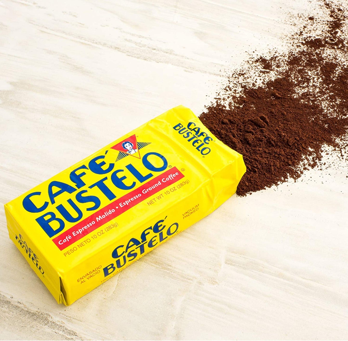 Café Bustelo Espresso Dark Roast Ground Coffee Brick, 16 Ounces