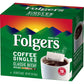 Folgers Coffee Singles Classic Decaf Medium Roast Coffee, 19 Single Serve Coffee Bags