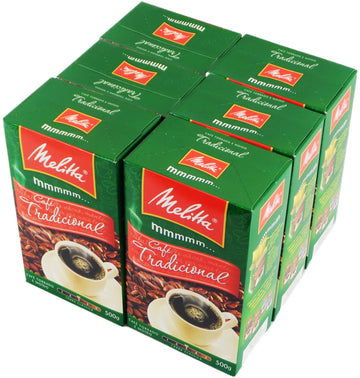 Melitta Traditional Roasted Coffee - 17.6 Oz | (Pack Of 6) | Caf   Torrado E Mo  Do Tradicional - 500G.