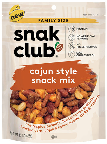 Snak Club Cajun Style Snack Mix, Family Size, 15 Ounce, Pack of 1