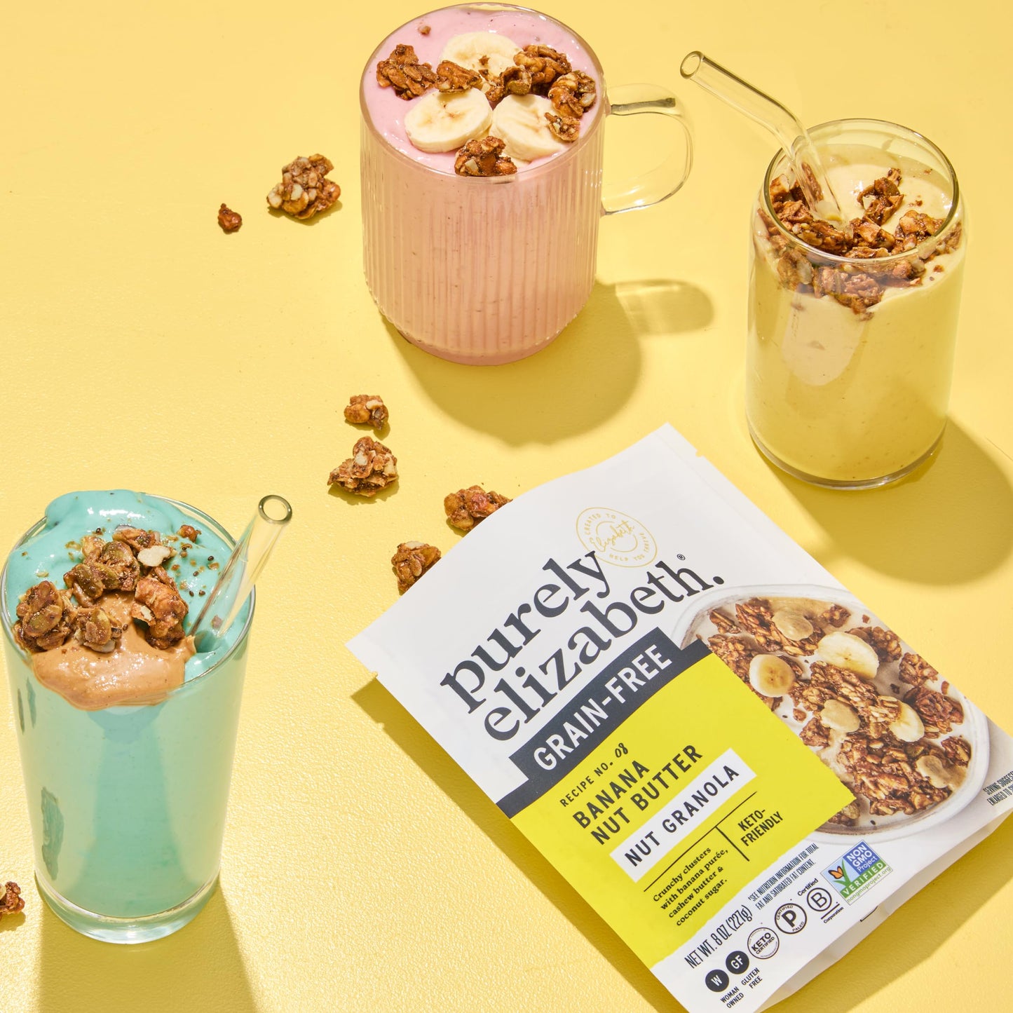 Purely Elizabeth Banana Nut Butter Keto Granola, Grain Free, Non Gmo, 8 Ounces (Pack Of 1)
