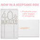 Crystal Creations 40 Cake Topper - Premium Silver Metal, Sparkly Rhinestone, 1 Count