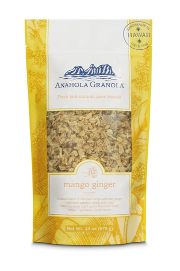 Anahola Granola Mango Ginger Granola - Healthy Hawaiian Granola - Ancient Grains With No Sugar Added - Handmade Since 1986 - Goo