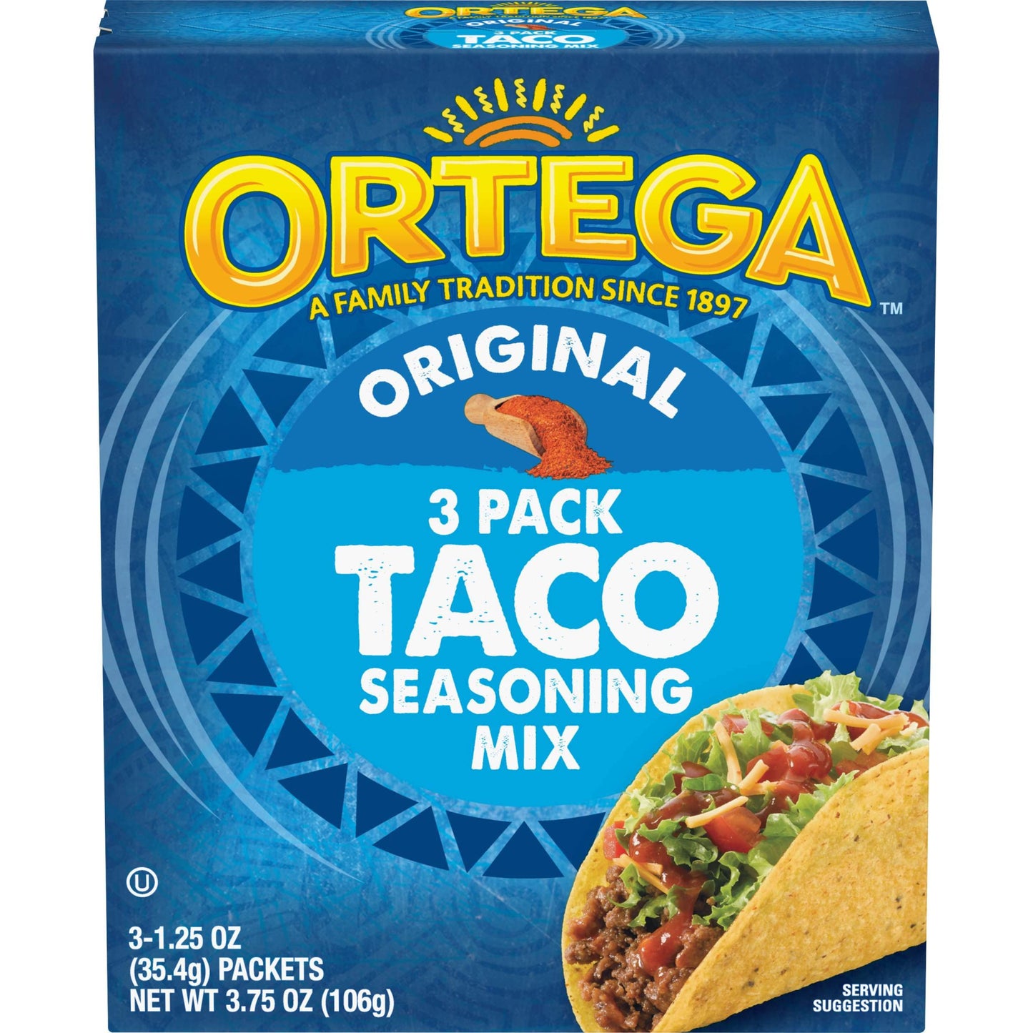 Ortega Seasoning Mix, Taco Seasoning, 3.75 Ounce