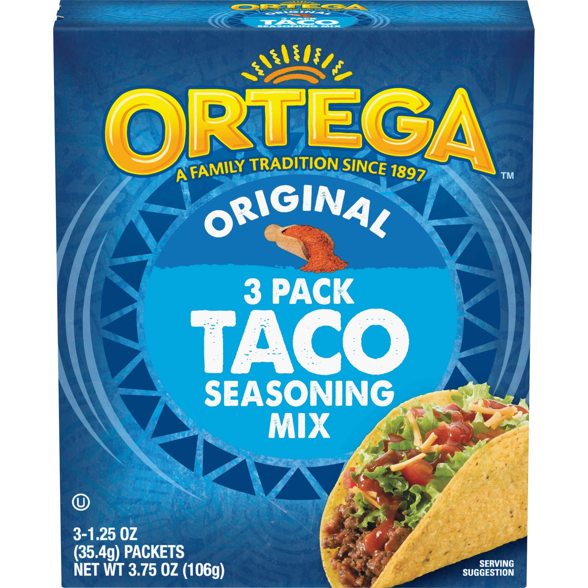 Ortega Seasoning Mix, Taco Seasoning, 3.75 Ounce