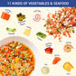 16Oz Dehydrated Freeze Dried Seafood & Vegetable Mix - 11 Mixed Dry Veggies Ingredients Natural Ramen Toppings For Soups, Salad,
