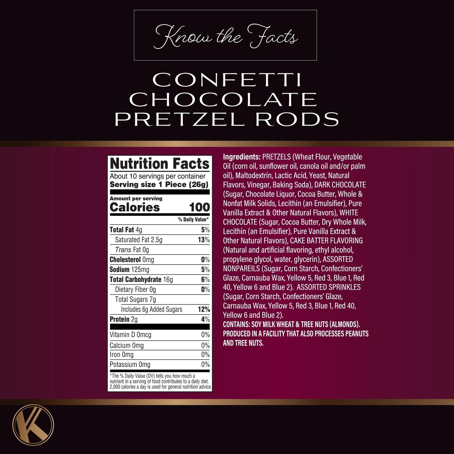 Nut Cravings Chocolate Covered Pretzel Rods Gift Basket - 10 Piece Set, Assorted Toppings, Kosher Dairy, USA Made