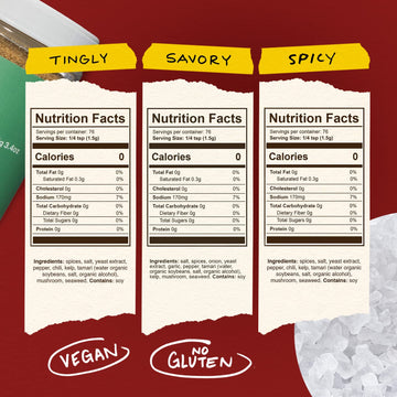 Momofuku Seasoned Salt Variety Pack by David Chang, 3 Pack, Umami Seasoning for Meat, Fish, & Vegetables, Chef Made for Cooking,