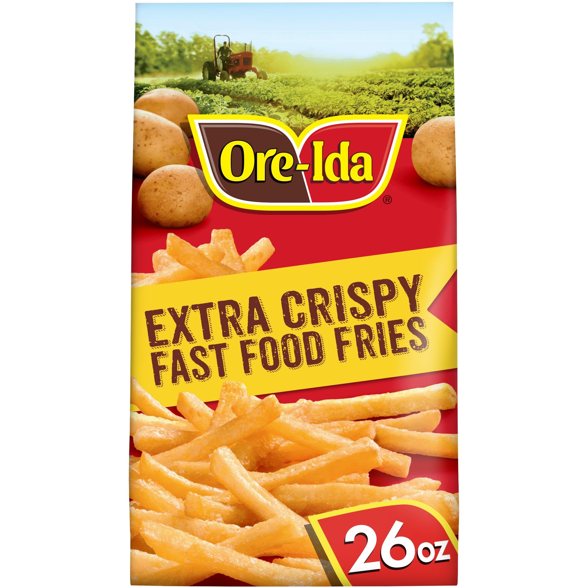 Ore-Ida Extra Crispy Fast Food French Fries French Fried Potatoes, 26 oz Bag