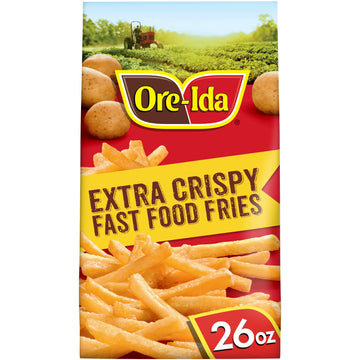 Ore-Ida Extra Crispy Fast Food French Fries French Fried Potatoes, 26 oz Bag