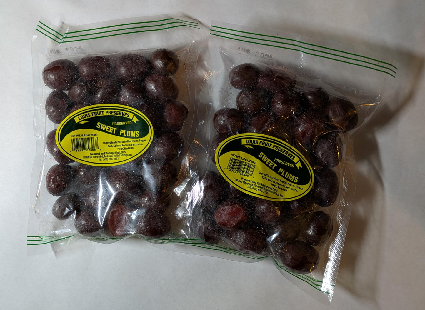Louis - Sweet Plums 250 G (Pack Of 2) Trinidad & Tobago Snack