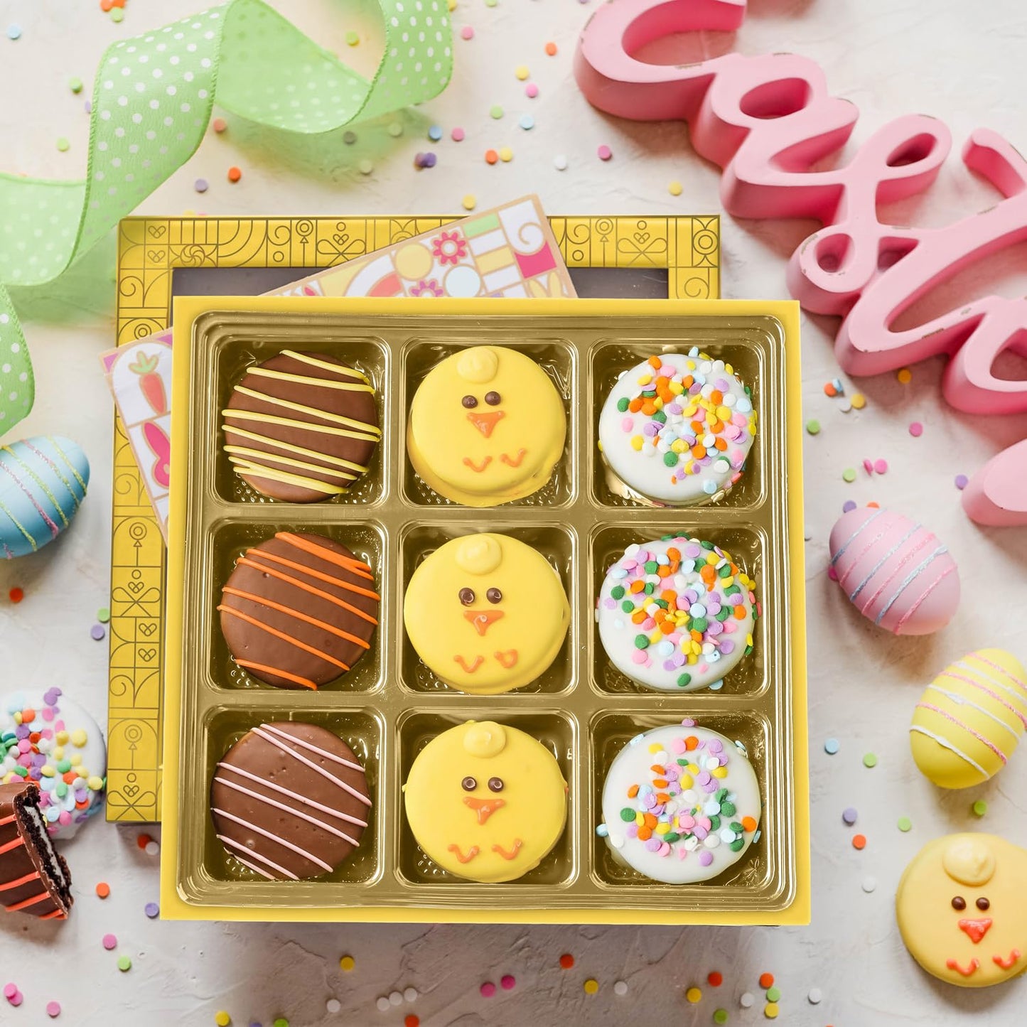 Easter Gift Baskets, Cookie Snack Variety Holiday Gifts, Spring Chocolate Gift Assortment, Unique Food Treats For Family Holiday