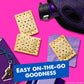 Pop-Tarts Toaster Pastries, Breakfast Food And Kids Snacks, Unfrosted Blueberry, 10.15Lb Case (96 Pop-Tarts)