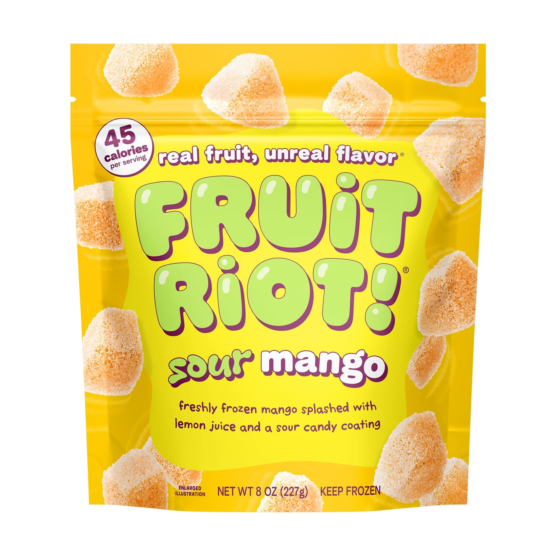 Fruit Riot Sour Candy Mango, Made with Real Fruit, 8oz, Gluten-Free