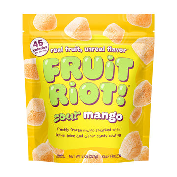 Fruit Riot Sour Candy Mango, Made with Real Fruit, 8oz, Gluten-Free