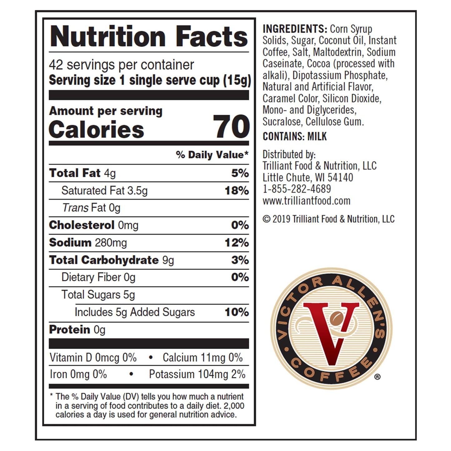 Victor Allens Coffee Cappuccino Pods, Sweet and Salty Caramel, 12 Count, Single Serve for Keurig, Brown