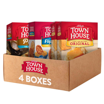 Kellogg'S Town House Crackers, Party Snacks, Party Pack, Variety Pack (4 Boxes)