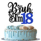 Rsstarxi Cake Topper - 18th Birthday Decoration - Blue - Model XM1222-18
