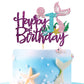 Roadsea Mermaid Happy 1St Brithday Cake Topper - Under The Sea Theme Girl Kid First Birthday Cake Supplies/Ocean World One Merma