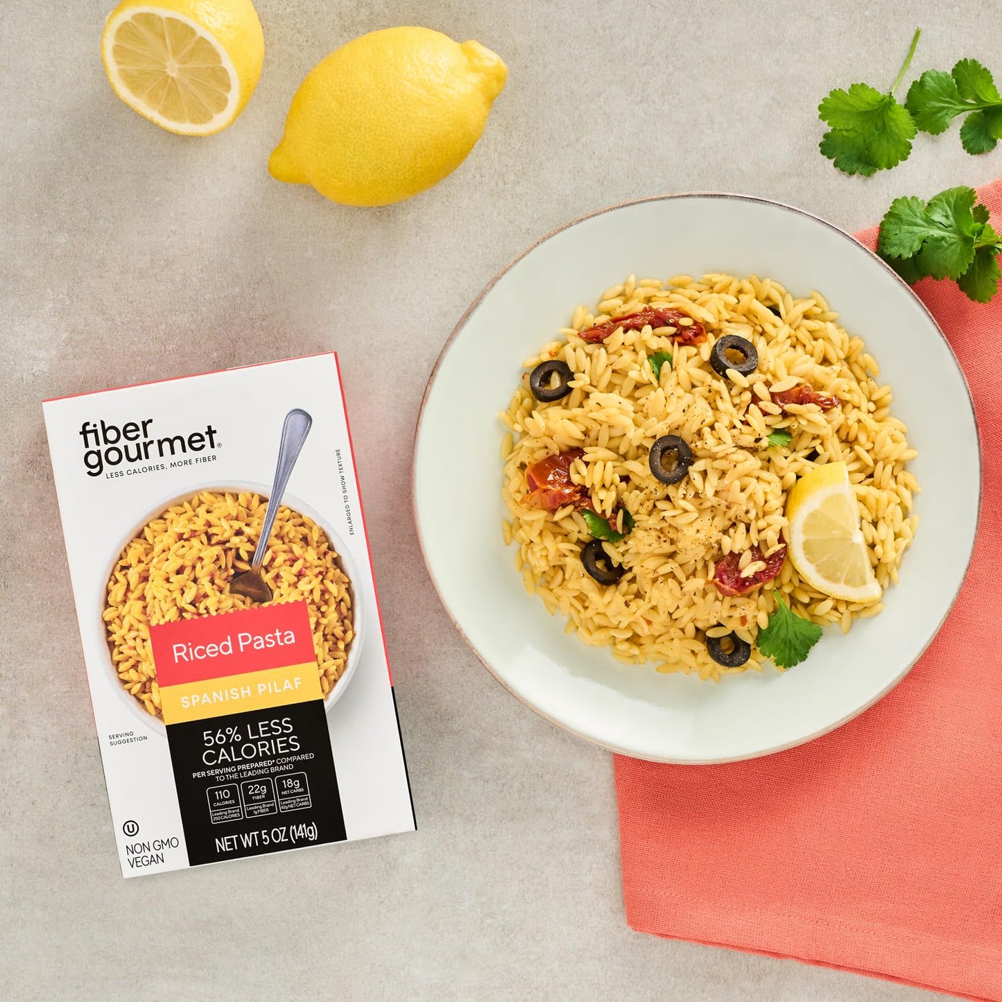 Fiber Gourmet Rice Pilaf Pasta - Low Calorie, Vegan, Non-GMO - 5 Ounce (Pack of 6)