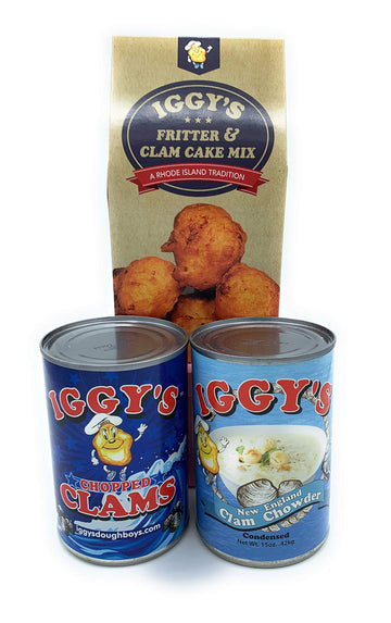 Iggy'S Clam Cake Mix, Chopped Clams, And Chowdah (Clam Cakes And Chowdah)