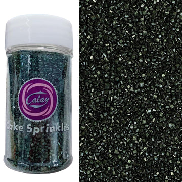 Sentovac Black Sanding Sugar for Baking Edible Sparkling Sugar Sprinkles Coarse Sugar Crystals for Baking Topping Cake Cookie Cu