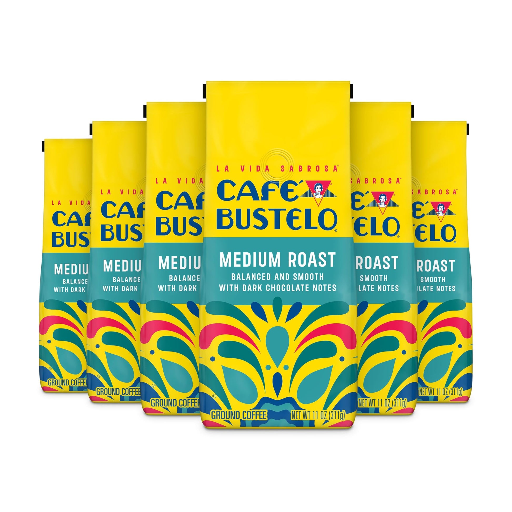 Caf? Bustelo Medium Roast Ground Coffee  11-Oz. Bag (Pack of 6)