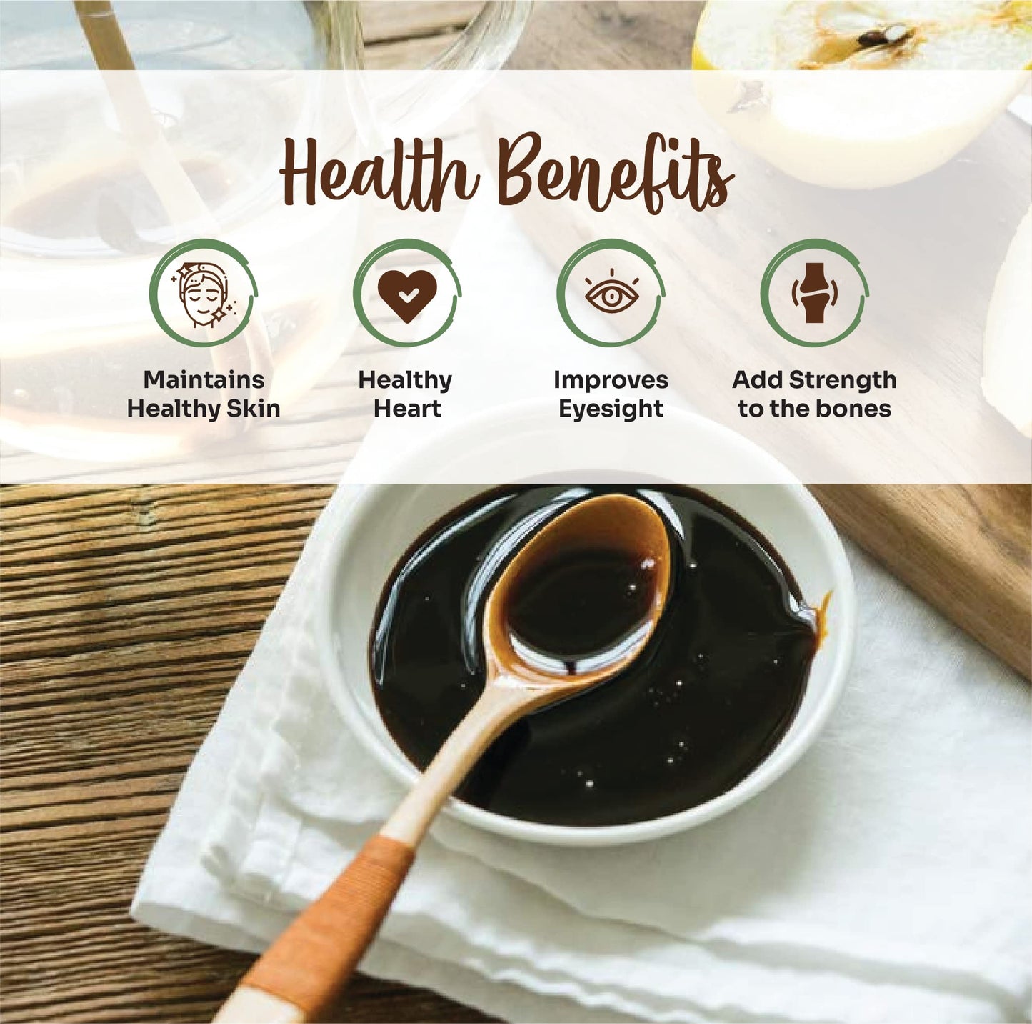 Date Syrup - Organic Date Syrup - Vegan, Kosher, Gluten Free, No Added Sugar - Healthy Natural Sweetener, from Kartago - 12.35 o