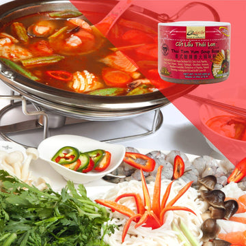 Quoc Viet Foods Thai Tom Yum Flavored Soup Base 10Oz Cot Lau Thai Lan Brand