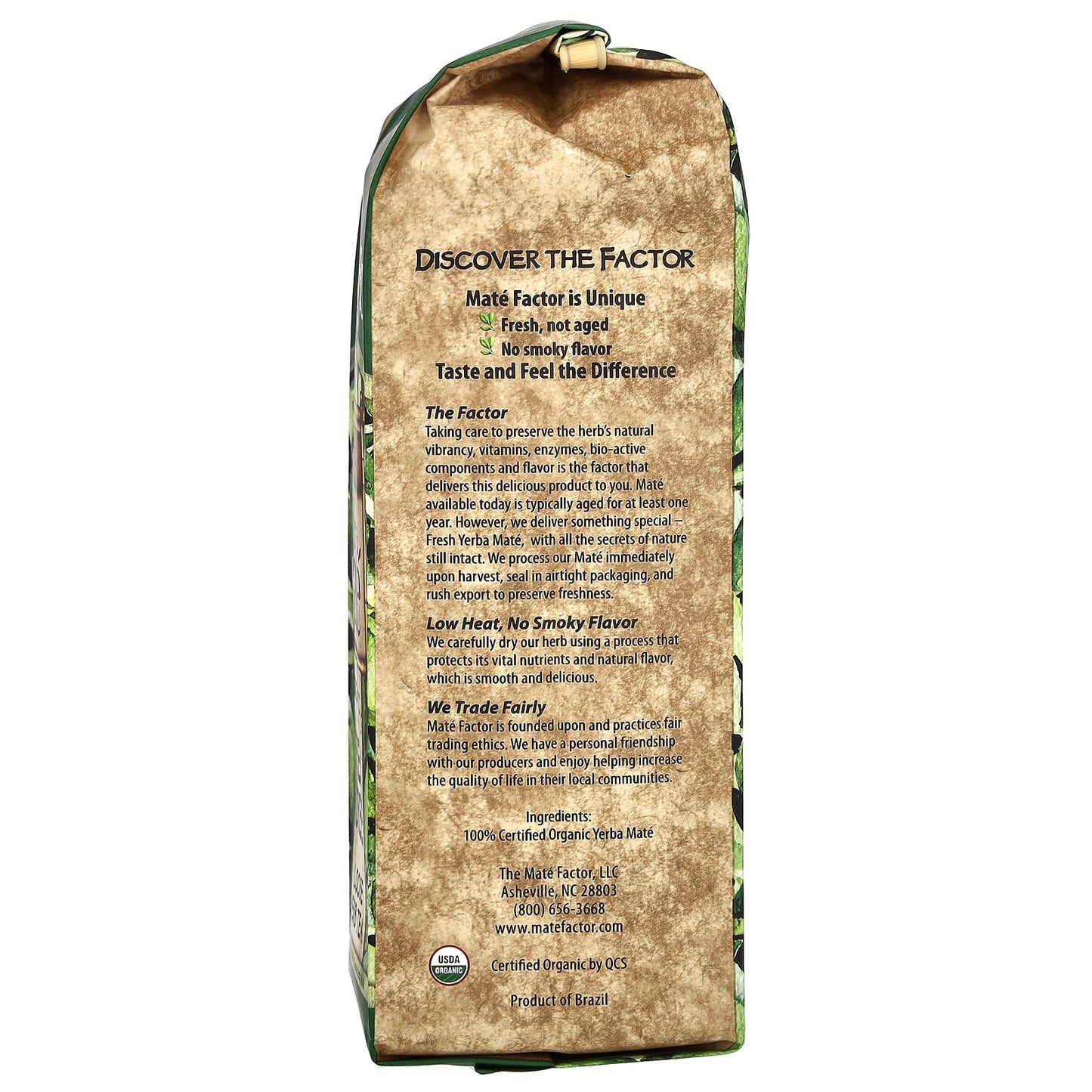 Mate Factor Organic Yerba Mate, Original Fresh Green, 12 Ounce