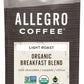 Allegro Coffee Organic Breakfast Blend Ground Coffee, 12 Oz