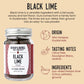 Burlap & Barrel Ground Black Lime - Tart & Savory Seasoning - 2.8oz Glass Jar