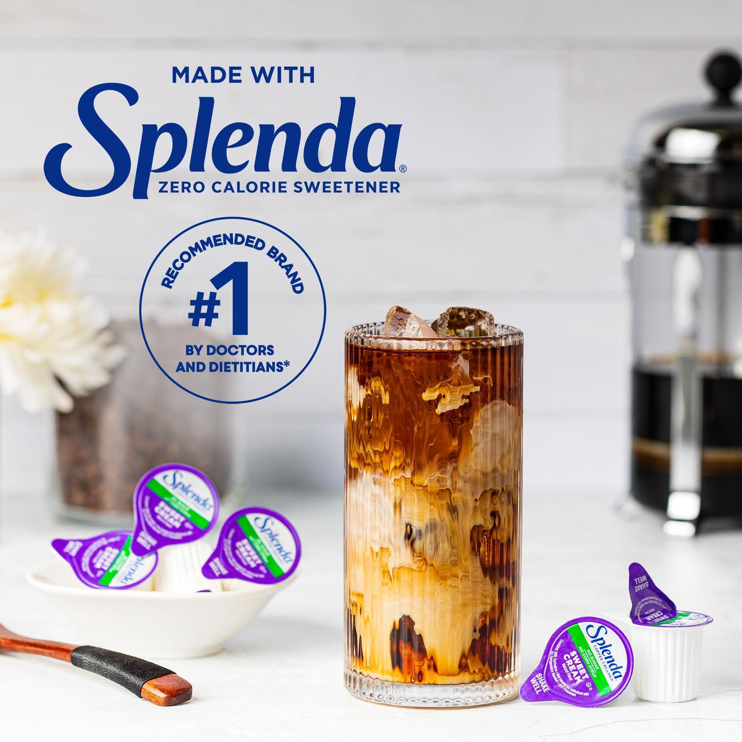 Splenda Single Serve Coffee Creamer Cups, Sugar Free Sweet Cream, 180 Count
