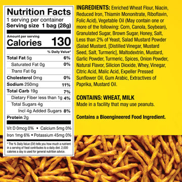 Dot'S Pretzels Honey Mustard Seasoned Pretzel Twists, Healthy Kids Snacks, 1Oz Grocery Sized Bag (10 Count)