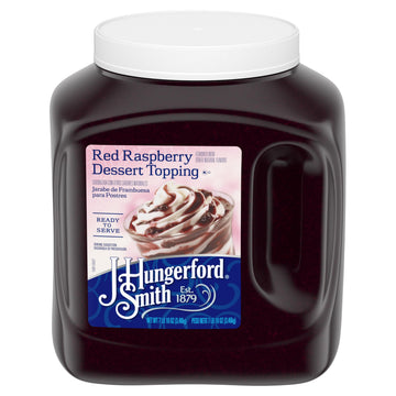 J Hungerford Smith Red Raspberry Dessert Topping, 122 oz Wide Mouth Jug, 3 Pack