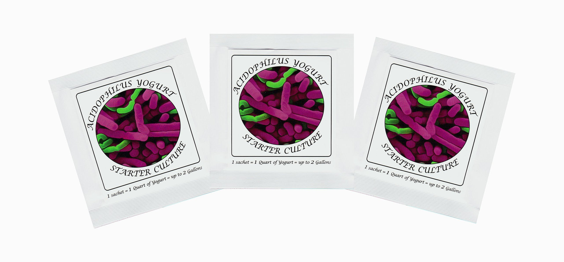 Yogurt Starter Cultures - Pack of 3 Freeze-dried Culture Sachets for Acidophilus Yogurt