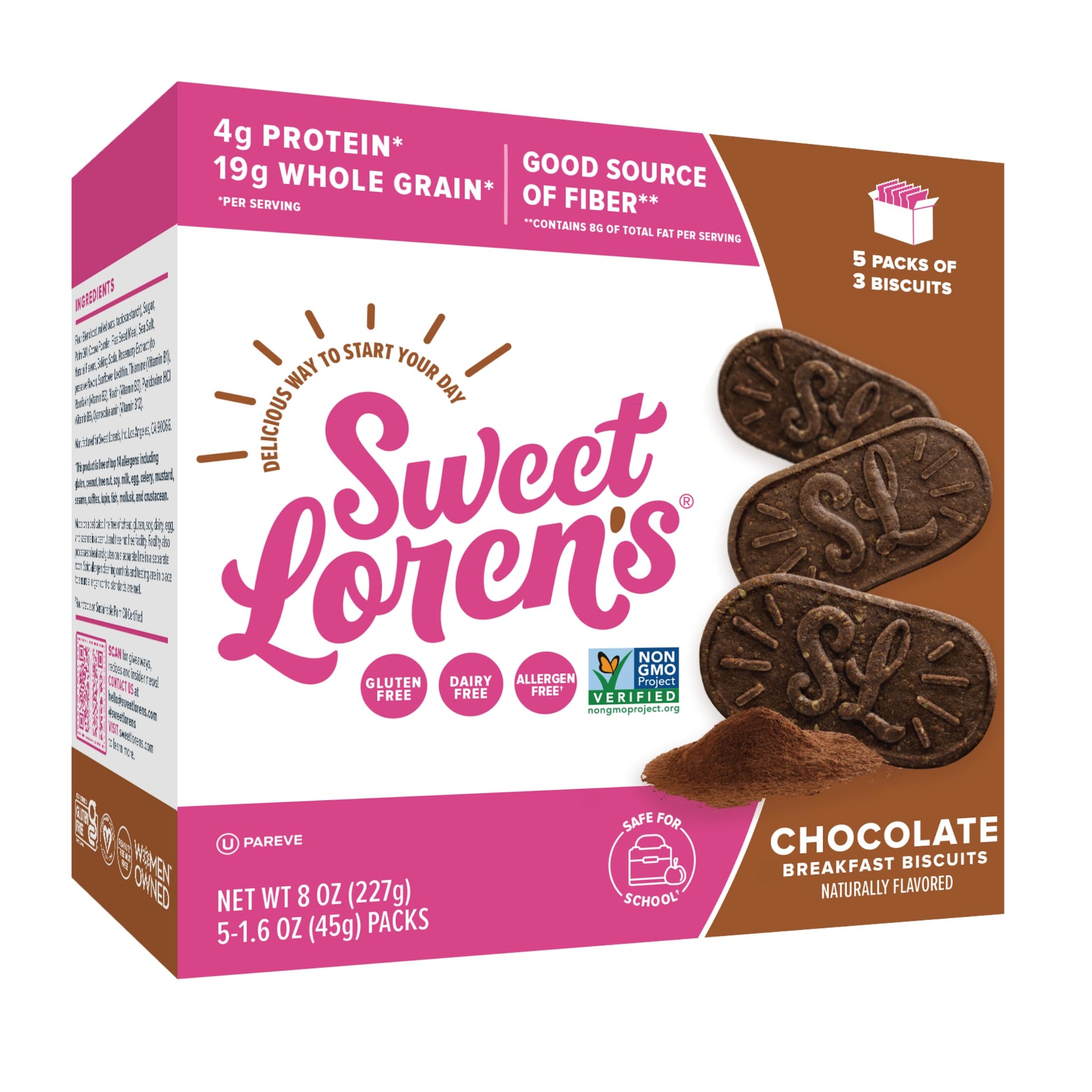 Sweet Lorens Gluten Free & Vegan Chocolate Breakfast Biscuits