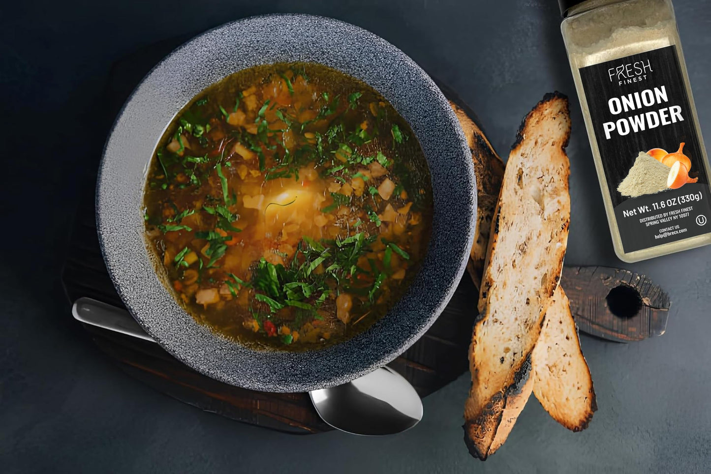 Fresh Finest Onion Powder - Premium Ground Onions - 16oz (454g) - Packed in Durable Container