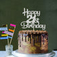 Sotpot Happy 21St Birthday Cake Topper Silver Glitter 21St Cake Toppers 21 Birthday Cake Decorations Cheers To 21 Fabulous Party