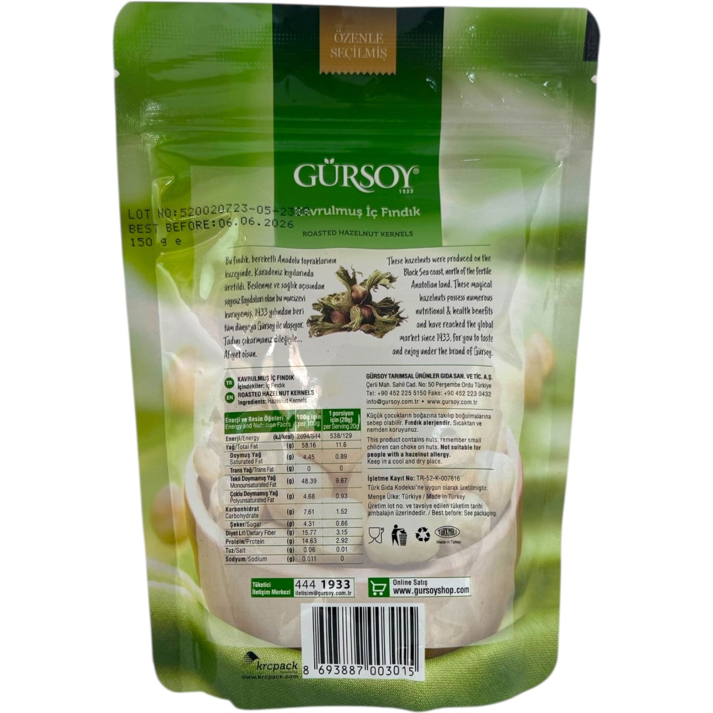 Gursoy Turkish Roasted Hazelnuts